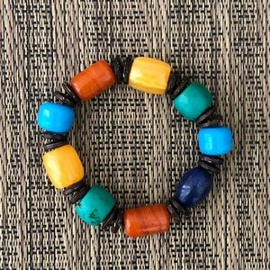 Tibet good fortune colorful stones bracelet